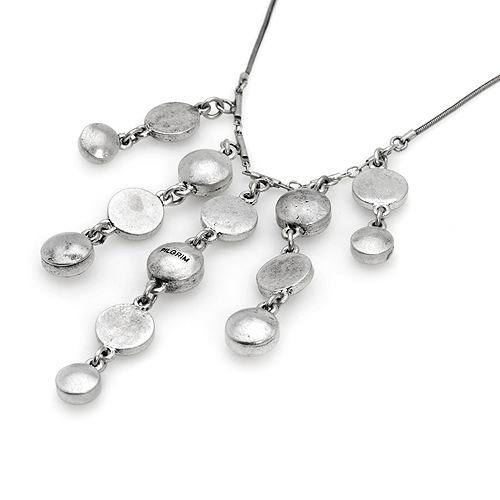 PILGRIM- PURPLE CRYSTALS CHANDELIER NECKLACE